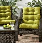 Green Out Door High Back Patio Chair Deep Seat Cushions Pad Set of 2 Comfortable