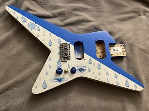 New ListingJackson / Charvel Star Style Electric Guitar Body Blue / White + Vintage Bridge