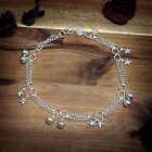 Fabulous Double Rolo Chain with Jingle Bell and Star Unique 935 Silver Anklets