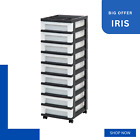 Plastic Rolling Storage Cart with 9 Drawers - Utility Craft Organizer and Wheels