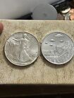 New Listing1986 American Silver Eagle 1 Oz & 2023 Intaglio Mint 1 Oz Silver Coin