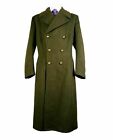 Men's Military Green Wool & Cashmere Great Double Breasted Coat Long coat