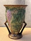 Roseville Pottery '' Wisteria '' Brown Vase, shape no 681-9, in 1933