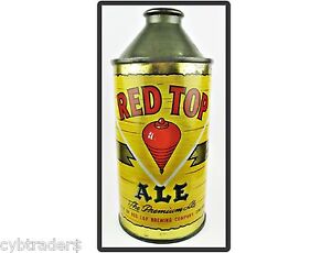 Red Top  Cone Top Beer Can  Refrigerator /  Tool Box  Magnet Man Cave