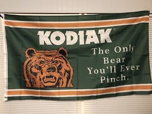 Kodiak Wintergreen Old School Chewing Tobacco 3x5 Flag With Grommets Mancave
