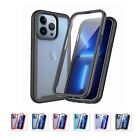 For iPhone 15 Pro Max 14 13 12 11 XR Shockproof Clear Case with Screen Protector