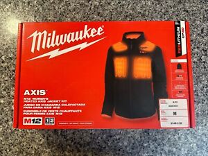 Milwaukee Tool Women's Medium M12 12V Li-Ion Cordless AXIS Black Heated Quilted
