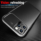 Carbon Fiber Thin Silicone Case For iPhone 14 15 Pro Max 12 13 11 XS XR X 8 7 SE
