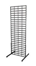 Slat Grid Panel 2' x 6' Display Black Legs Standing Slatgrid Fixture Metal 3