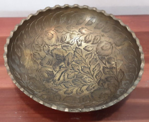 Vintage Brass Ornate Art Deco Small Bowl