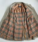 VTG Y2K Burberry Classic Trench Coat Wool Button Out Nova Check Liner Sz 40-42
