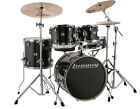 Ludwig LC18531DIR Acoustic Drum Kit with Cymbal - Black (5 Piece) with Cymbals 