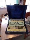 VTG Mother of Pearl Accordion with Case Made in Italy