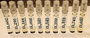 10 X Noteworthy Scents Perfume Samples Lot Of 10 Different 1.5ML Spray Samples