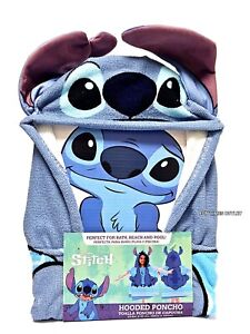 Disney Lilo And Stitch 3D Ears Poncho Kids Hooded Beach Towel 23.6