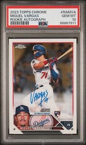 New Listing2023 Topps Chrome Miguel Vargas Rookie Auto PSA 10 Dodgers