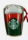 Starbucks Christmas 2021 Mini Ceramic Hot Cup Ornament Red Green Miniature
