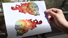 CHROME Blazing Skulls Graphics Decals RC Plane Airplane (See Video In Listing!)