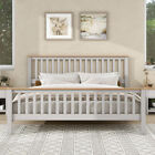 Full/Queen/King Size Solid Wood Platform Bed Frames with Headboard and Footboard