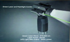 Green Laser Flashlight Combo Hand Grip Tact 2000 Lumen Rechargeable Fore Strobe