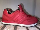 New Balance 574 Womens Size 9 Red Leopard Print Shoes Sneakers WL574SPR