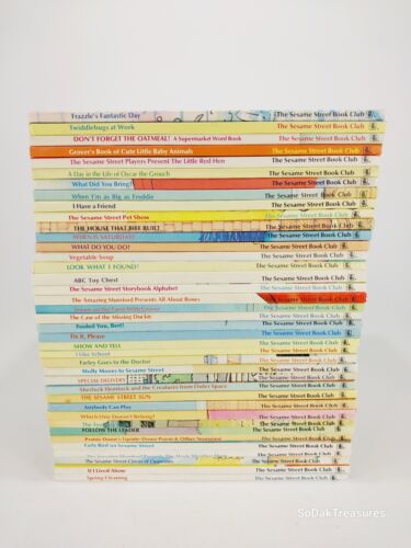 The Sesame Street Book Club Lot of 39 Books Hardcover Picture 1980s Vintage