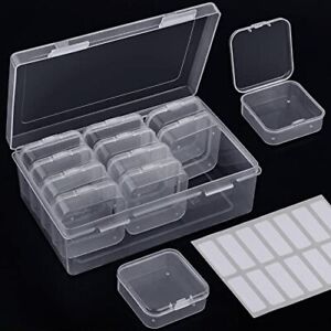Small Bead Organizers with 12 Clear Plastic Storage Boxes with Lids