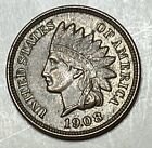 1908 Indian Head One Cent Penny 1C FOUR DIAMONDS !! NICE & ORIGINAL !!