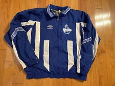 Vintage Umbro Soccer Football Blue Windbreaker Track Jacket Stallions Size L