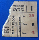BEYOND RARE 1971 NWF Wrestling Ticket Buffalo AUD BOB BRAZIL VON ERICH AUC#2