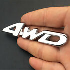 4WD Silver Chrome Badge Emblem Decal Car Auto Fender Trunk Sticker Accessories
