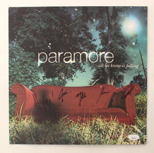 PARAMORE BAND (X5) SIGNED AUTOGRAPH 12X12 ALL WE KNOW IS FALLING ALBUM FLAT JSA