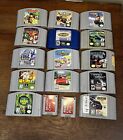 Nintendo 64 Lot Of 14 UNTESTED Games With 2 Untested Memory Cards NIN64