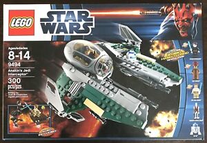 LEGO STAR WARS Anakin's Jedi Interceptor (9494) Clone Wars New Retired