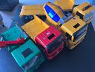 4 INCOMPLETE BRUDER Toy Trucks MAN Low Loader, Logging Truck, ACTROS Dump, Mixer