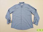 Barbour Creswell Shirt Mens Large Blue Tattersall Check Performance Stretch