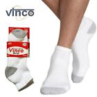 12 Pairs Men's White Ankle Quarter Socks Comfort Cotton Low Cut Sport Size 9-11