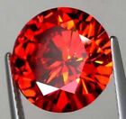 12 mm 9.96 ct Natural Orange Red Sapphire Round Diamonds Cut VVS Loose Gemstone