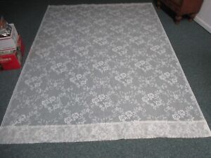 Vintage Ivory Lace Curtain Panel 62