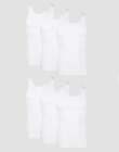 Hanes Men's TAGLESS ComfortSoft White A-Shirt 6-Pack Shirts Tank FreshIQ Value