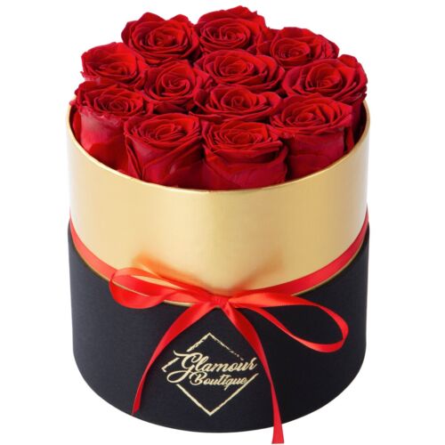 Glamour Boutique Forever Flower Gift Box: 12 Real Preserved Roses in A Box
