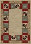 Rug Empire Rustic Lodge Rooster Area Rug, Beige, 5'3