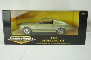 American Muscle Green 1967 Ford Mustang GT ~1:18 NEW