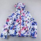 Spyder Jacket Womens 8 Blue Pink Project Ski Hooded Insulated Winter Zip Up
