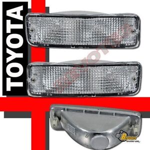Clear Bumper Signal Lights 1 Pair For 89-95 Toyota PICKUP 2WD 4WD 90 93 94  (For: 1991 Toyota Pickup)