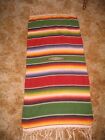 Vintage Mexico Southwest Style Fringed Serape Throw or Runner 21