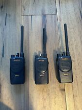 3 Motorola Mag One BPR40 VHF With Batteries And Chargers