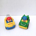 Fisher Price Little People Wheelies Tow Truck  Recycling Truck Lot Of 2
