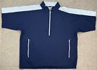 Footjoy Men's 1/2 Zip Short Sleeve Golf Pullover Jacket Size 2XL