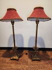 FREDERICK COOPER Buffet Candlestick Lamps w/ Shades, Set of 2 VERY NICE!